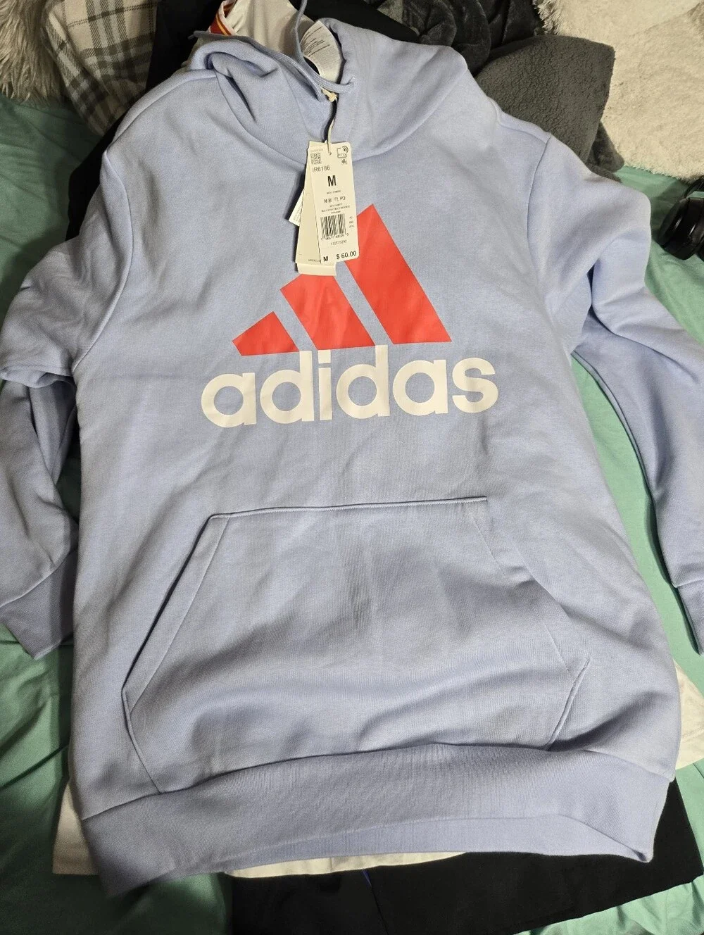 Adidas Men's Blue Dawn Sweatshirt Sz M NWT